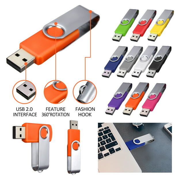 Kootion Green 10 Pcs 1GB Rotating 2.0 USB Flash Drive Folding Memory Stick Pen